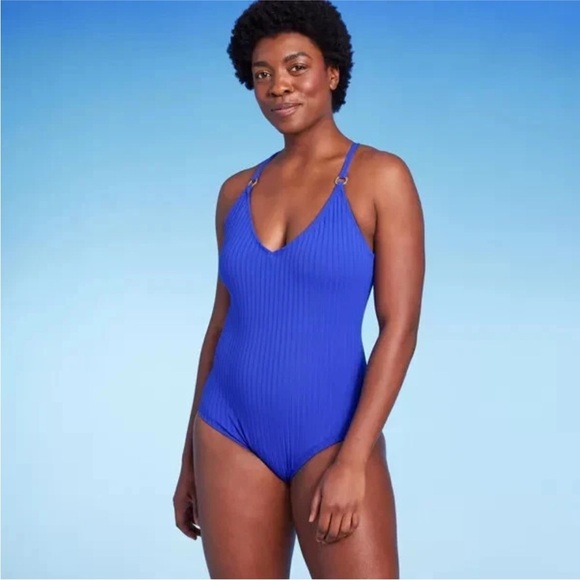 Kona Sol Vibrant Blue swimsuit One Piece NWT - Picture 1 of 12